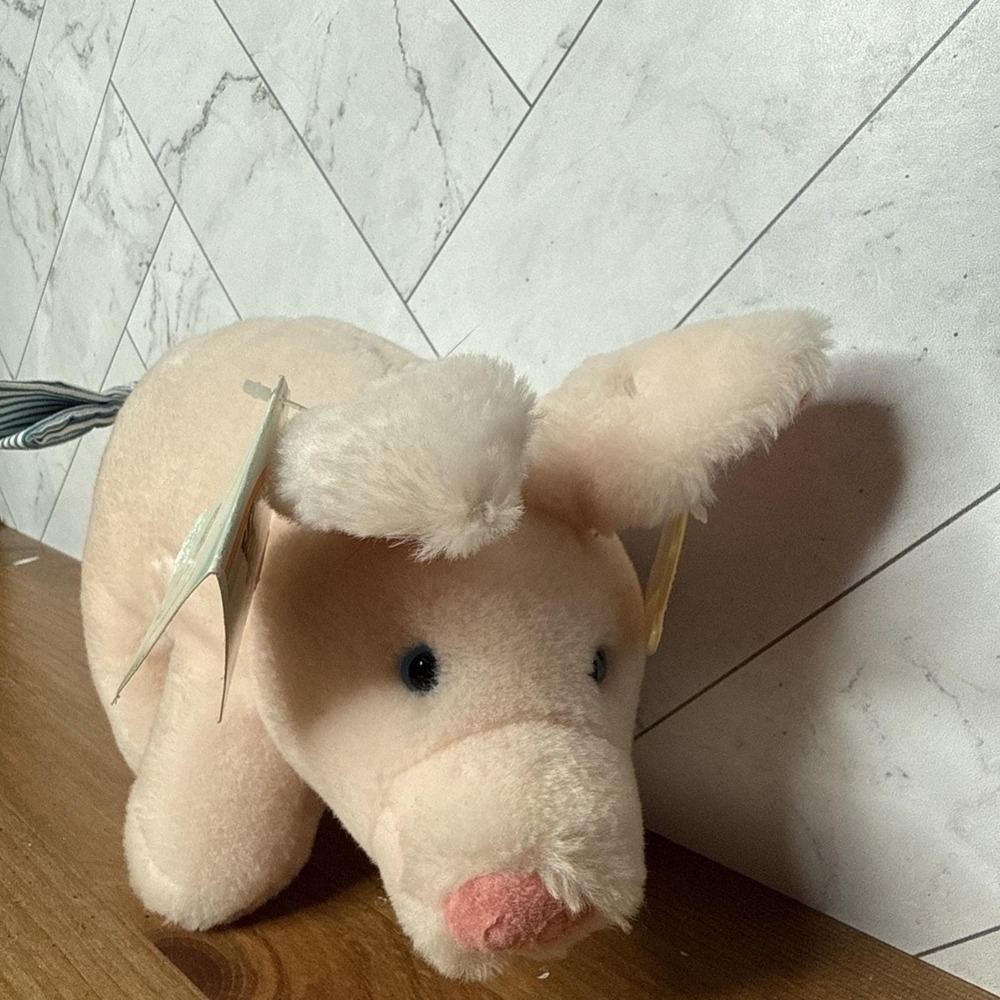 Vintage Heartline 1987 Snuggables "Marcus" Pig Plush Excellent Condition Toy - Picture 11 of 15